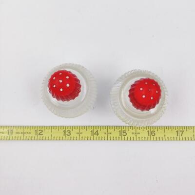 FUN VINTAGE RED PLASTIC COASTERS AND SHAKER SETS
