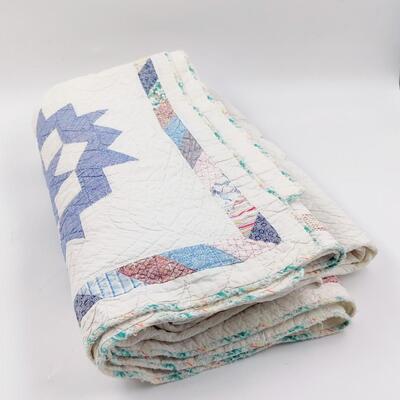 WELL LOVED HAND SEWN QUILT