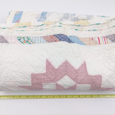 WELL LOVED HAND SEWN QUILT