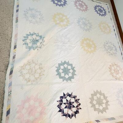WELL LOVED HAND SEWN QUILT