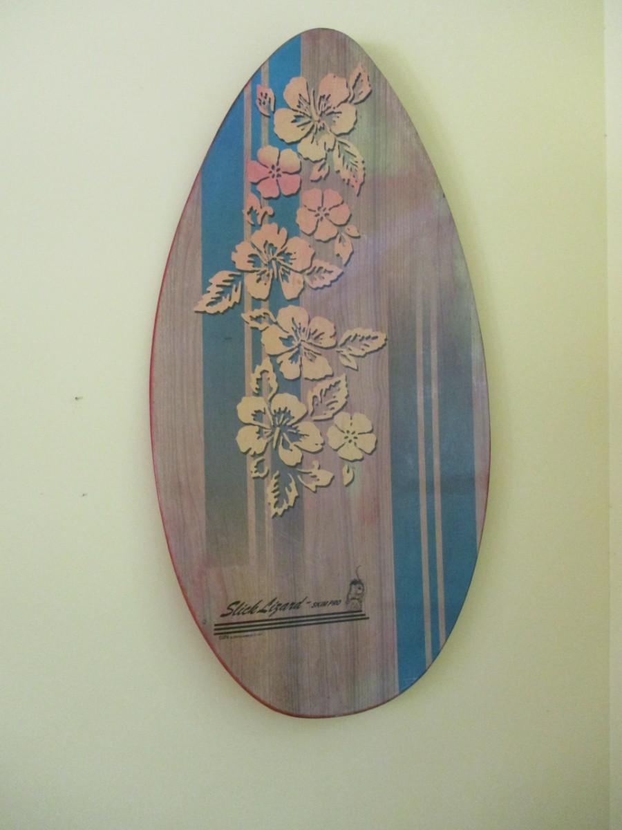 Vintage Slick Lizard Skim Pro COPA Board by JGR 2001 Beautiful Hibiscus