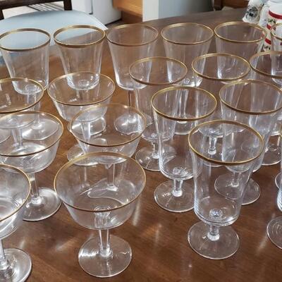 Gold rim glasses