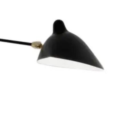 Lot 3080. Serge Mouille Black Two-Arm Rotating Sconce ( Certificate of Authenticity included )