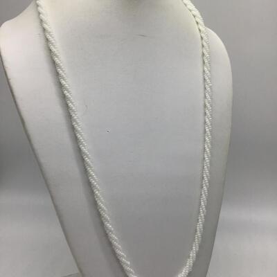 Gorgeous White Heavy Beaded Necklace