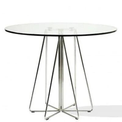 Lot 3081. Massimo & Lella Vignelli “ Paperclip “ Cafe Table by Knoll International. ( legs are black in color )