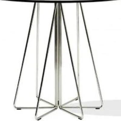 Lot 3081. Massimo & Lella Vignelli â€œ Paperclip â€œ Cafe Table by Knoll International. ( legs are black in color )