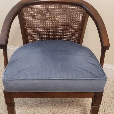 Vintage can back Barrel Chair