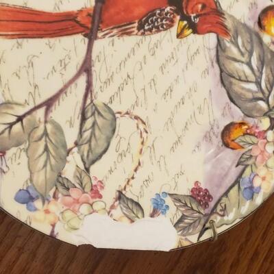 4 morning song bird plates
