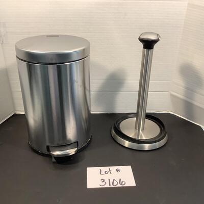 Lot 3106. Simple Human Waste Can & Paper Towel Holder