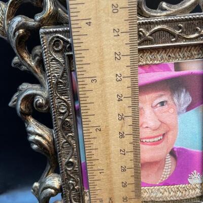 Small ornate metal picture frame