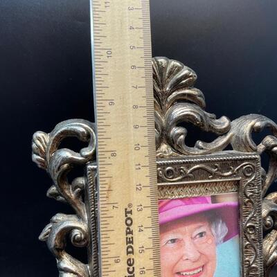 Small ornate metal picture frame