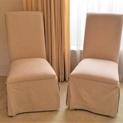 Lot #108  Nice Pair of Upholstered Side Chairs
