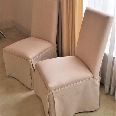Lot #108  Nice Pair of Upholstered Side Chairs