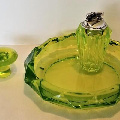 Lot #124  Great Lot of Vintage VASELINE Glass