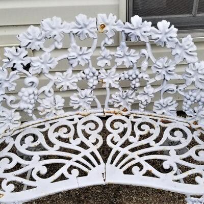 Lot #125  Vintage Cast Iron Garden Settee