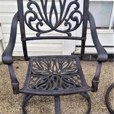 Lot #126  Pair of Cast Aluminum Swivel Rockers