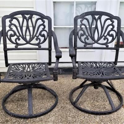Lot #126  Pair of Cast Aluminum Swivel Rockers