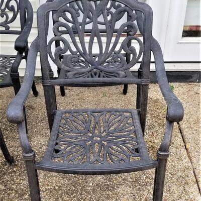 Lot #127  Set of 4 Cast Aluminum Patio Chairs