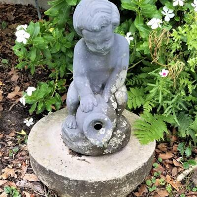 Lot #128  Fountain Top - Boy with Urn