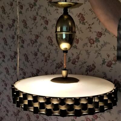 Lot #135  PAIR of Cool Mid Century Modern Light Fixtures
