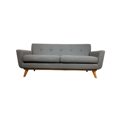 3101 Gray Modern Upholstered Sofa Wooden Bottom & Legs