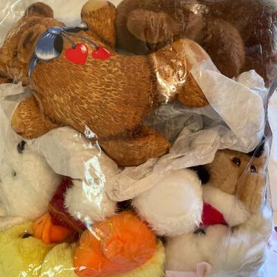 Bag of stuffed animals