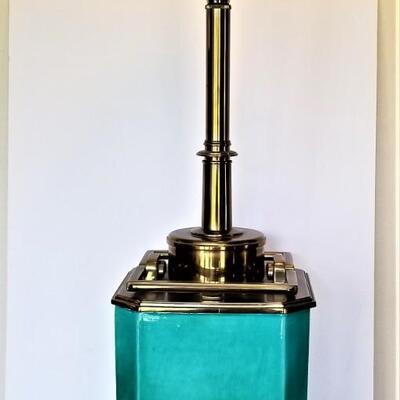 Lot #137  Large/Heavy Mid-Century Modern Table Lamp - works