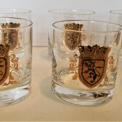 Lot #139  Lot of 6 CULVER Mid-Century Low Ball Glasses