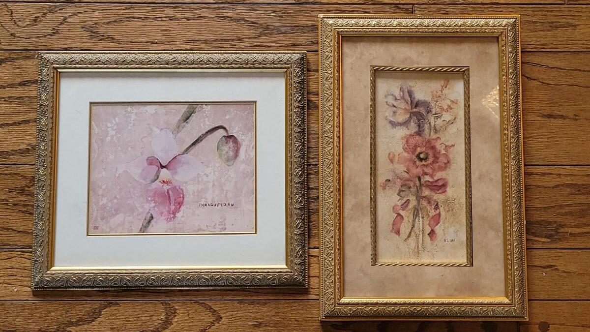 Lot 157 (2) Cheri Blum Framed Floral Prints
