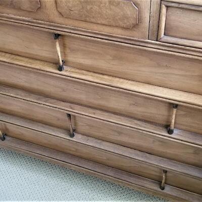 Lot #143  Fantastic Mid-Century Modern Tamerlane (Thomasville) Chest with built in mirror/desk