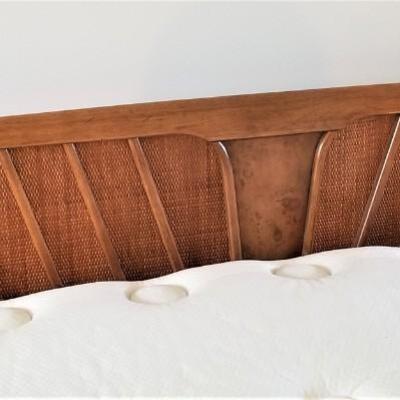 Lot #147  Good looking Mid Century Modern Headboard - King Sized Bed