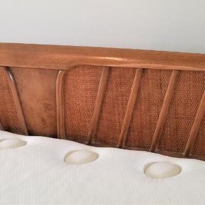 Lot #147  Good looking Mid Century Modern Headboard - King Sized Bed