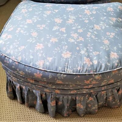 Lot #148  Sweet Armchair and matching ottoman - Laura Ashley look