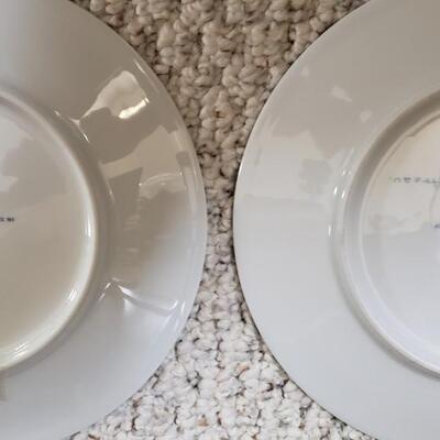 Limoges 12 days of Christmas  plates & 2 artificial plants
