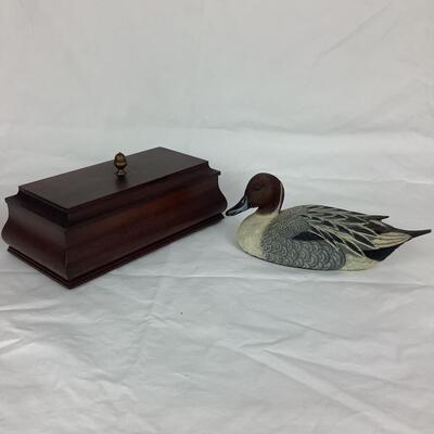 3123 Five Forks Cabinet Shop Jewelry Box & Composition Waterfowl Collectible Decoy