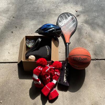 Various sports equipment