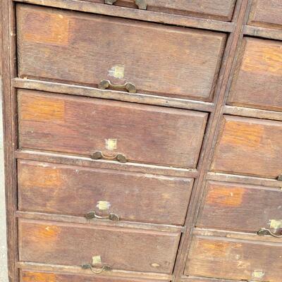 Antique Sewing Supply Cabinet