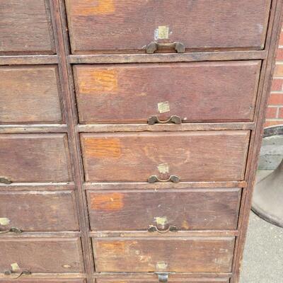 Antique Sewing Supply Cabinet