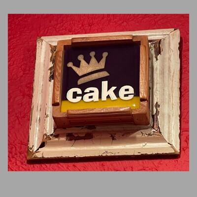 Wooden King Cake Plaque by Local Artist - Approx 4 x 4