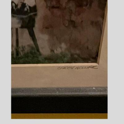 Signed and Framed Banksy Reproduction of "Rat Girl" - 12 x 22
