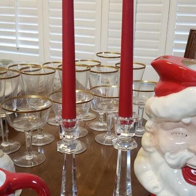 Lenox serving utensils, candlestick holders with candles; & more