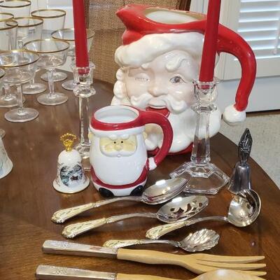 Lenox serving utensils, candlestick holders with candles; & more