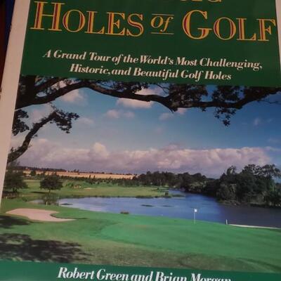 Golf clubs /bag. Golf book etc