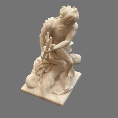 Neptune Calming the Waves Alabaster Sculpture - 12