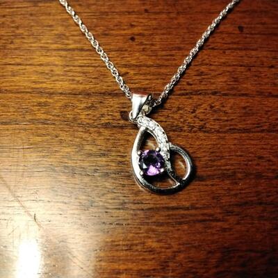 .30ctw Amethyst & White Sapphire 925 Sterling Silver 16