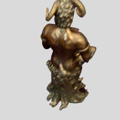 Brass Patina Statue of Pan - the God of Fertility - 11"