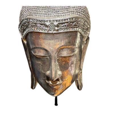 Polystone Meditating Buddha Statue with Black Stand- 22"