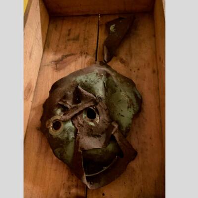 Metal Sculpture Displayed in Wooden Box by Local New Orleans Artist