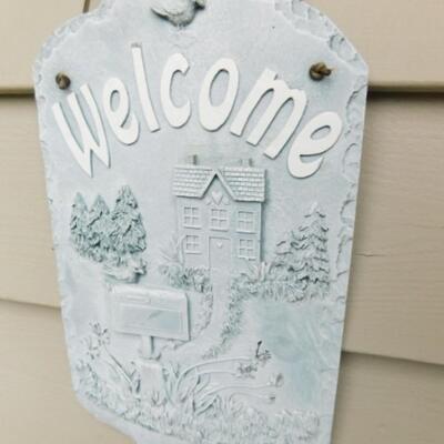 Resin 'Slate' Welcome Plaque