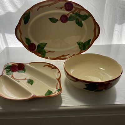 Franciscan Mid Century Serving Set hand decorated in California